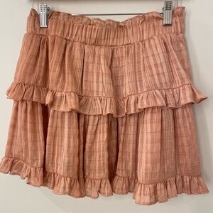 DO+BE Tiered pink Mini Skirt